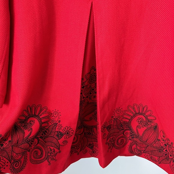 NWOT DESIGUAL Women’s Red Embroidered Overcoat Jacket EU 48 (XXL) - Picture 9 of 15